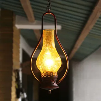 

American Style Industrial Kerosene Chain Pendant Light,3 Kind Glass Lampshade Vintage loft Industrial Iron Pendant Lamp Lighting