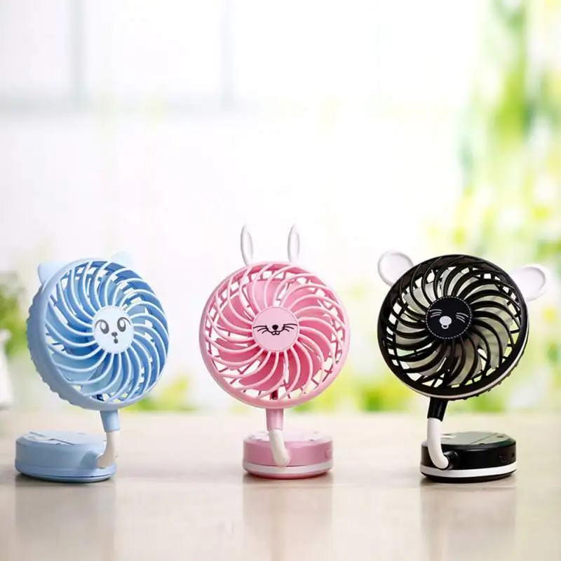 

Mini USB Handheld Beauty Fan Foldable Portable Cute Cartoon Fan For Summer Outdoor Travel Student Office Desktop Decoration