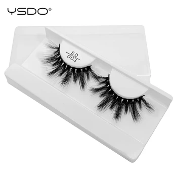 

YSDO 25mm long eyelashes hand made mink eyelashes 3d mink hair lashes faux cils natural false eyelashes volume lashes cilios 03