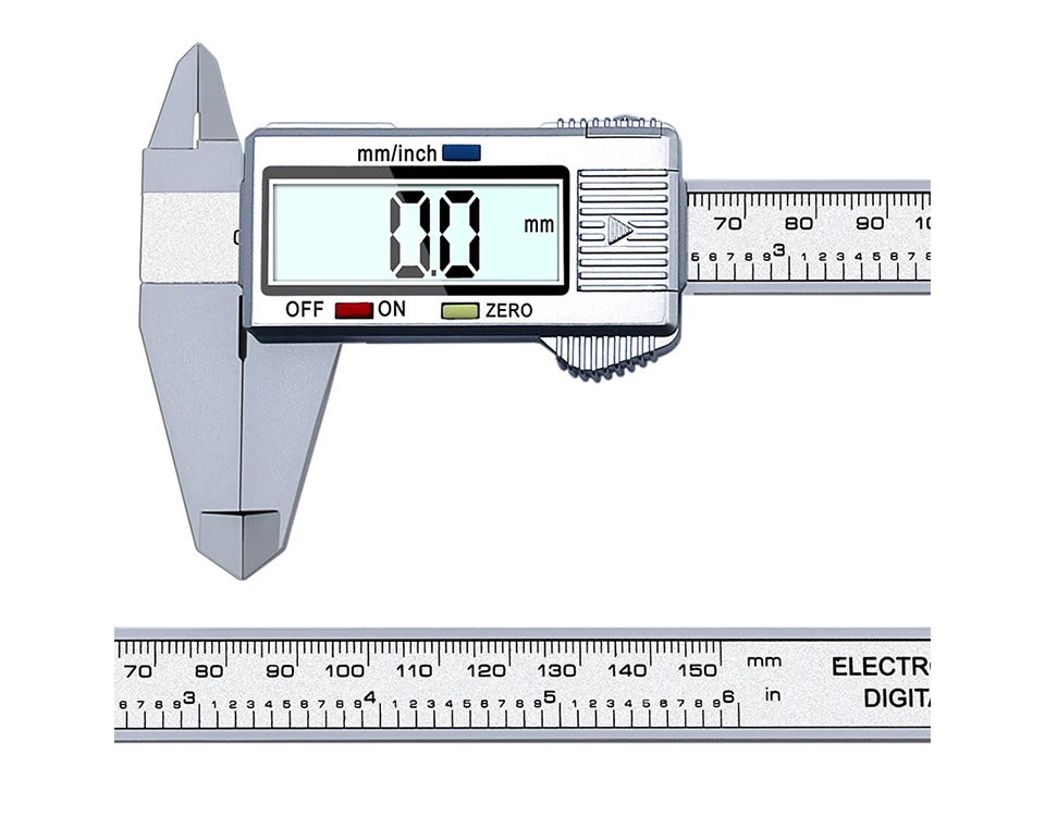 150 мм Пластиковый штангенциркуль цифровой электронный цифровой штангенциркуль микрометр с ЖК-дисплеем линейка глубина измерительные инструменты переключаемый метрический