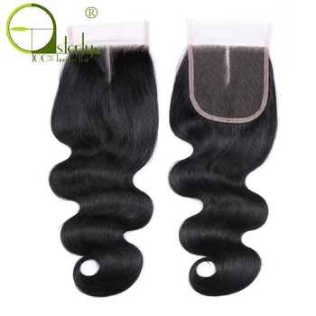 

Sterly Brazilian Body Wave 4x4 Lace Closure 100% Human Hair Natural Color Remy Hair Free/Middle/Three Part Closure