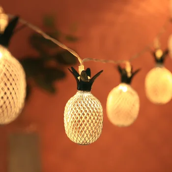 

Waterproof 10 LED Vintage Bronze Color Pineapple LED Night Living Room Bedroom Decor LED String Lights for Xmas Party