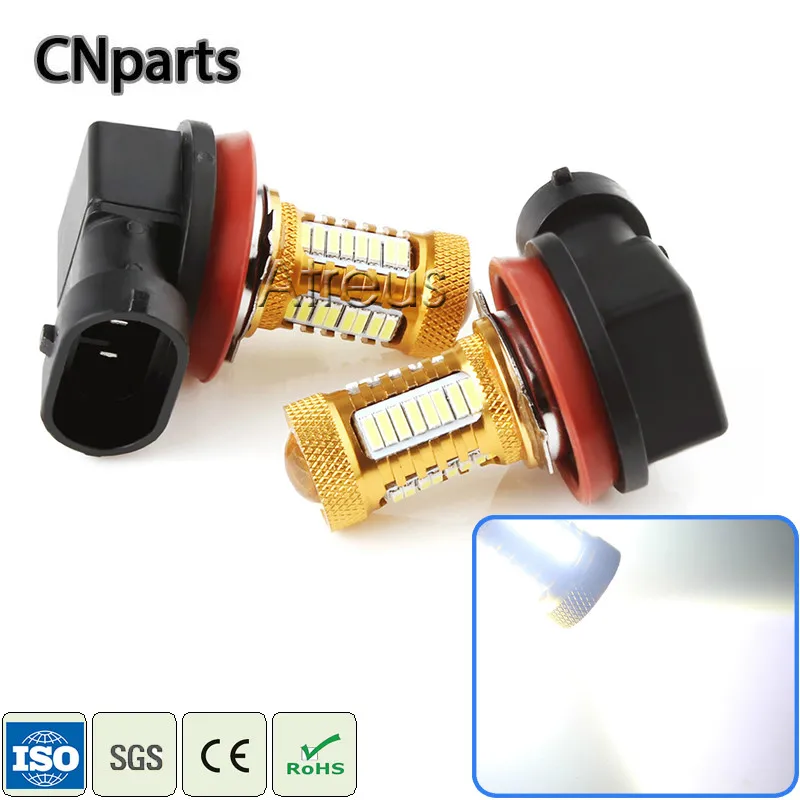 

CNparts Car LED H18 H11 32 3014 SMD LEDs Auto Car Fog Lights 12V Lamp Bulb 360 Degree 320Lm Headlight with 12V White Accessories