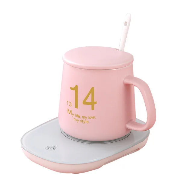 Kbxstart 380 мл сохранение тепла Электрический горячие чай Makers постоянная температура чайник с цветами изоляции база горячего молока 220 В - Цвет: pink