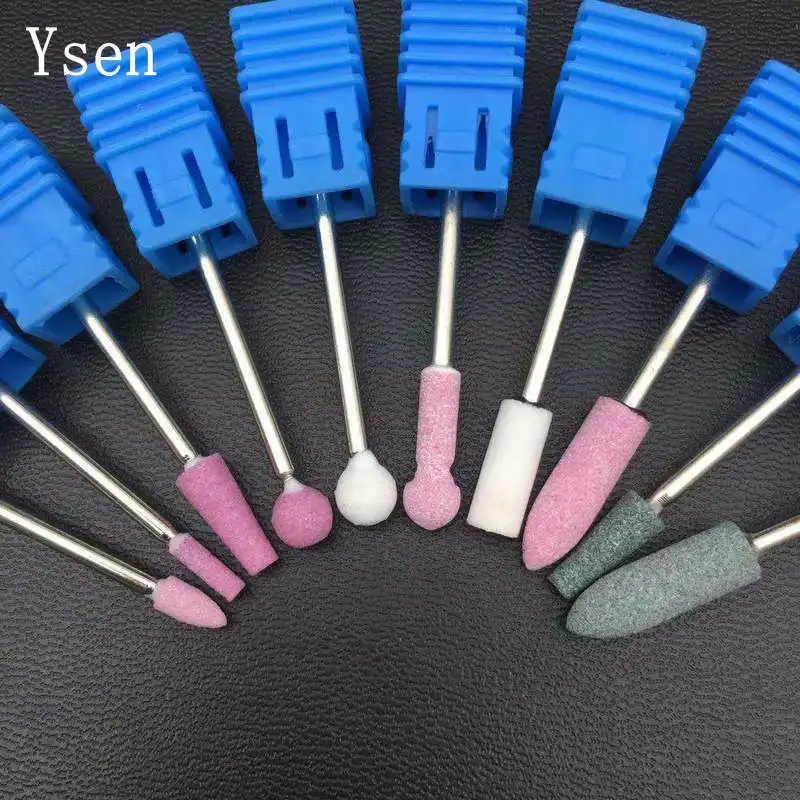 

1PCS 10 Style Ceramic Stone Nail Drill Bit Milling Cutter Clean Manicure for Electric Nail Drill Tool Salon File Burr
