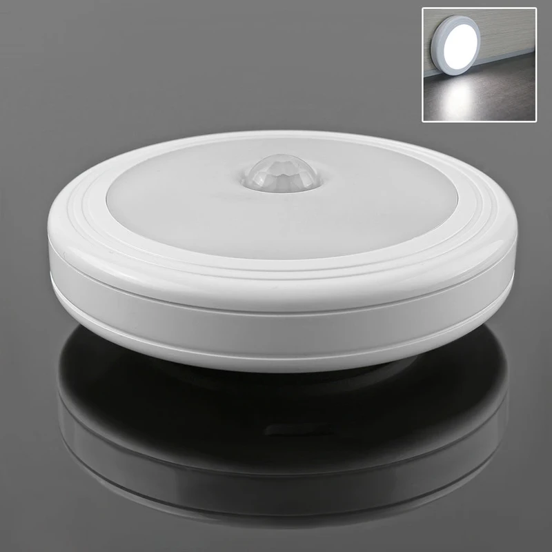 Infrared IR Bright Motion Sensor Activated LED Wall Lights Night Light Auto On/Off Battery Operated for Hallway Pathway 2 Color