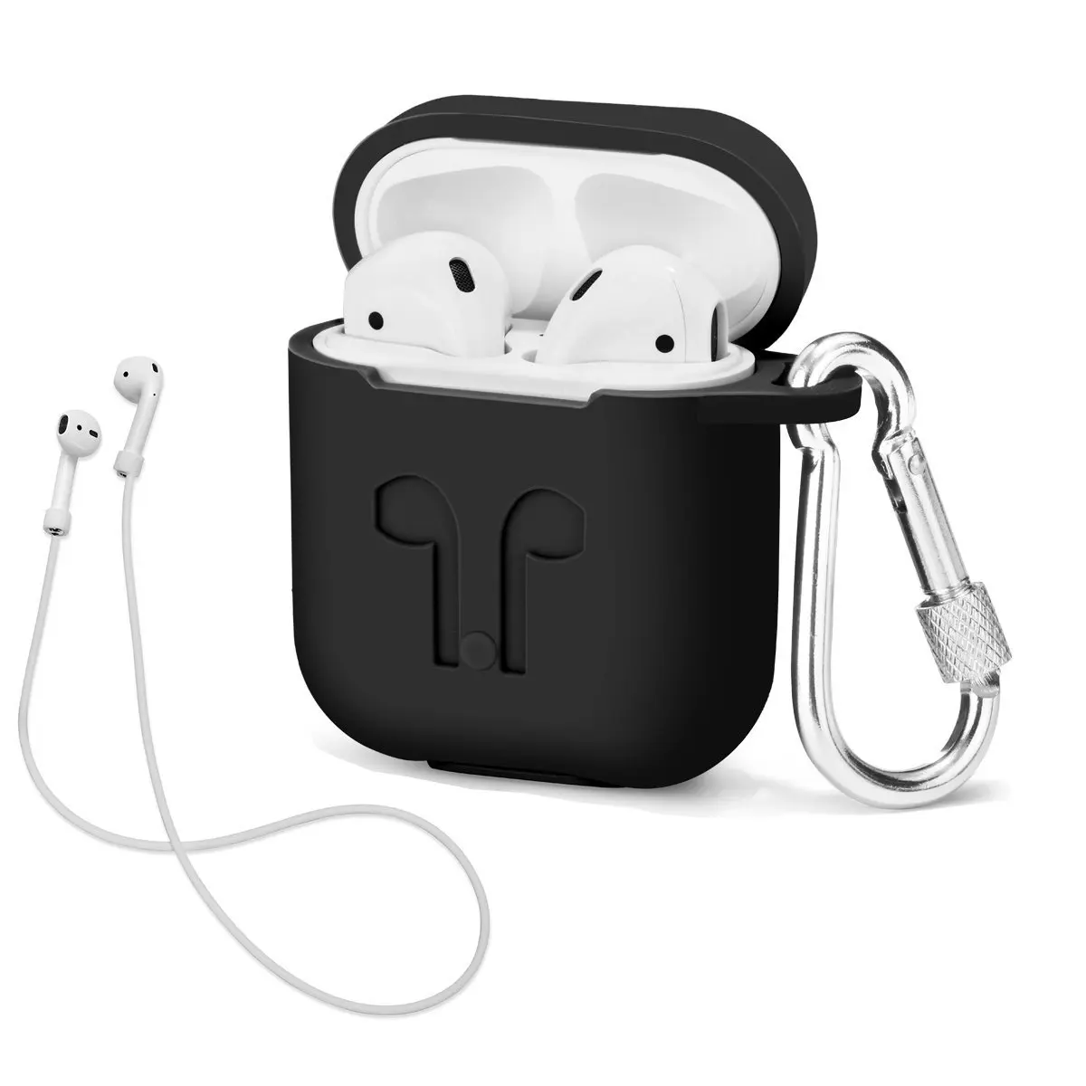 

Case For AirPods with Strap Protective Silicone soft Cover for Apple iPhone 7 8 x plus wireless earphone Accessorie