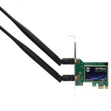 867 Мбит/с PCI-E беспроводная карта Wi-Fi 802.11AC Bluetooth 4,0 6dBi антенны для настольного компьютера