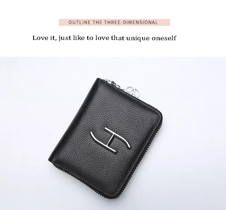 Famous Design Womens Wallets Zipper Clutch Coin Purse Bifold Hasp Short Card Dollar Bag 100% Top Quality Cow Genuine Leather    H10543011-x (6)