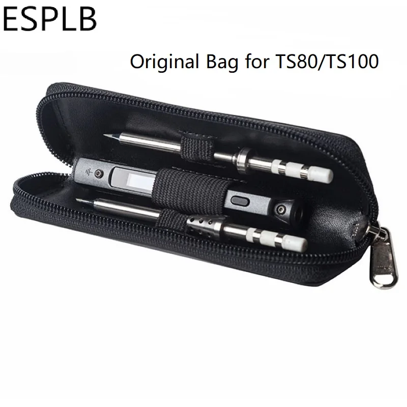 Original Tool Bag for TS100 TS80 Soldering Iron ES120 ES121 Electric Screwdriver Portable Storage Organizer Zipper Bag Case