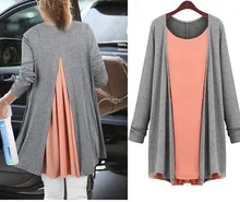 Maternity Long Sleeve Dress Autumn Maternity Blouses Top Two piece Maternity Clothes For Pregnant Women Clothing Pregnancy Dress