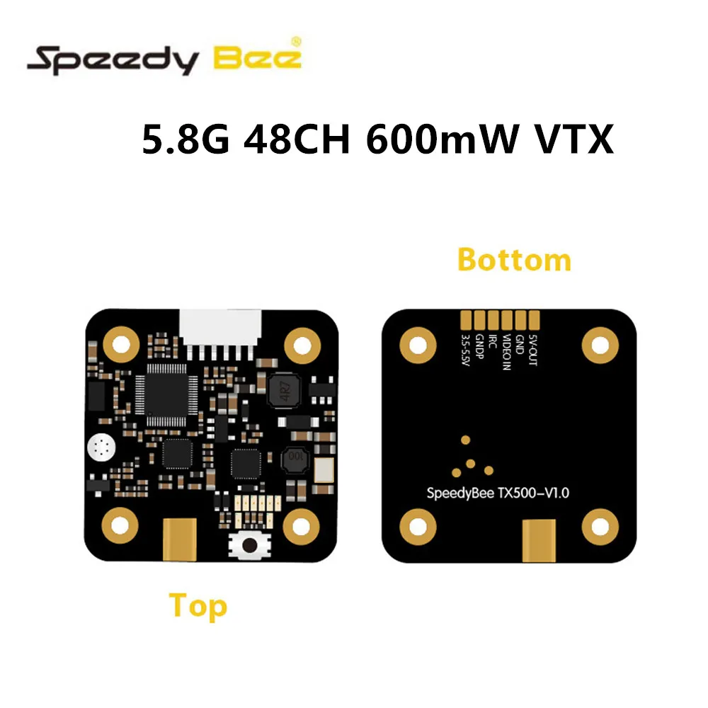 

SpeedyBee Speedy Bee TX500 5.8G 48CH 25/200/ 500mW Switchable AV Transmitter Built-in MIC for RC FPV Racing Drone Multirotor