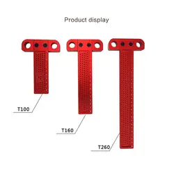 Деревообрабатывающий Т-квадратный измерительный инструмент из алюминиевого сплава для деревообработки скорость квадратных угломер
