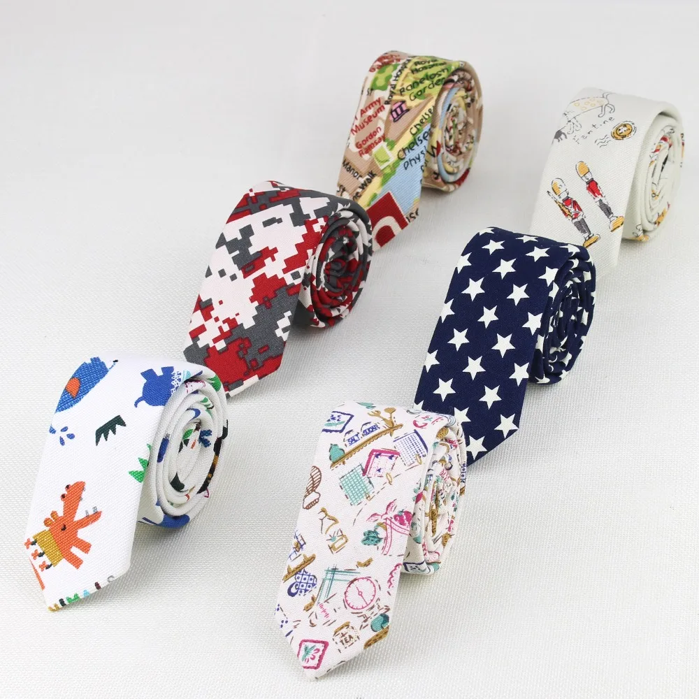 

New Style Informal Animal Cat Apple Tie Elephant Sheep 100%Linen Necktie Mens Fashion Neckties Designer Handmade Ties