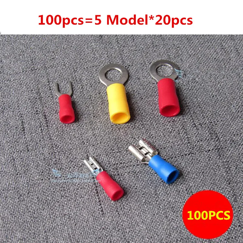 

100 PCS Car Audio Power Cord Speaker Amplifier Subwoofer Terminal Block U Type O Type Speaker Plug Dedicated Wiring Hole 3 MM