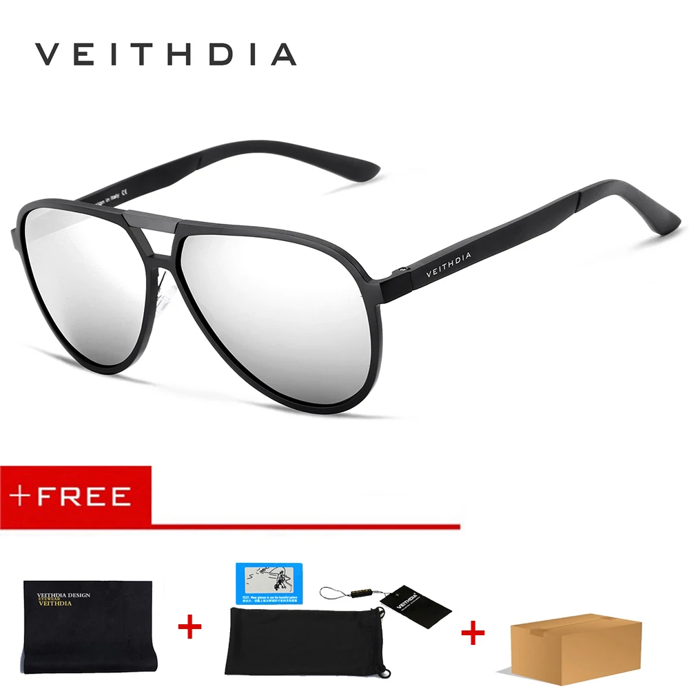 Бренд veithdia дизайн мужские солнцезащитные очки с алюминиевым магнием поляризованные UV400 Линзы Аксессуары мужские солнцезащитные очки для мужчин/женщин