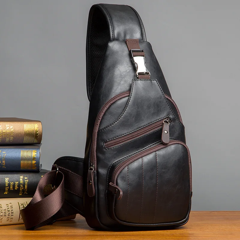 

Korean Version Of The New Men's Breast Bag Recreational Waistpack Single Shoulder Men's Bag Oblique Bag