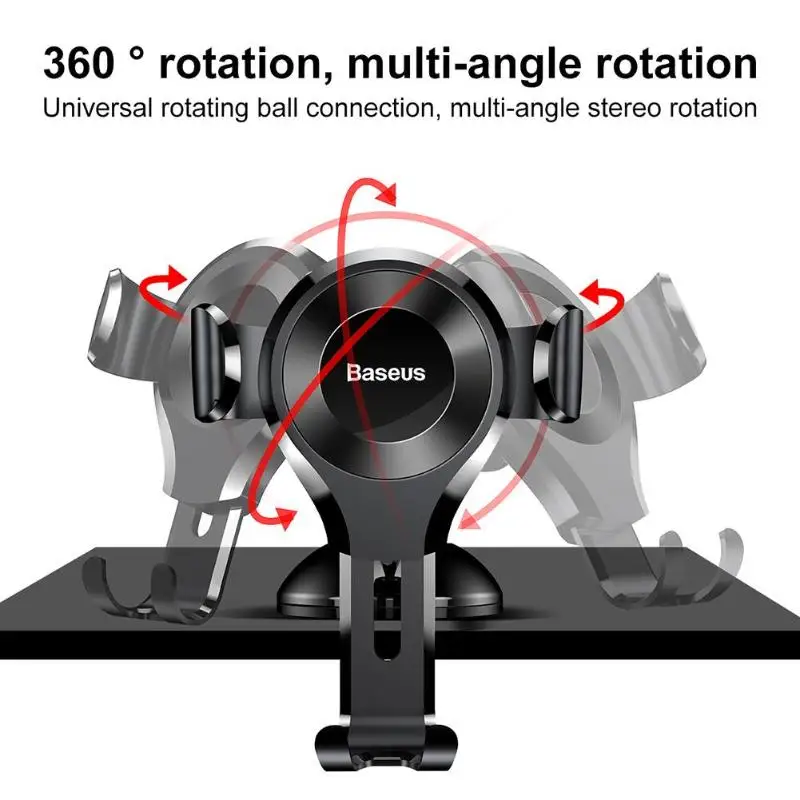  Baseus Universal Car Mobile Phone Holder Car Console Suction Cup Mount Holder Stand Clip Support Mo