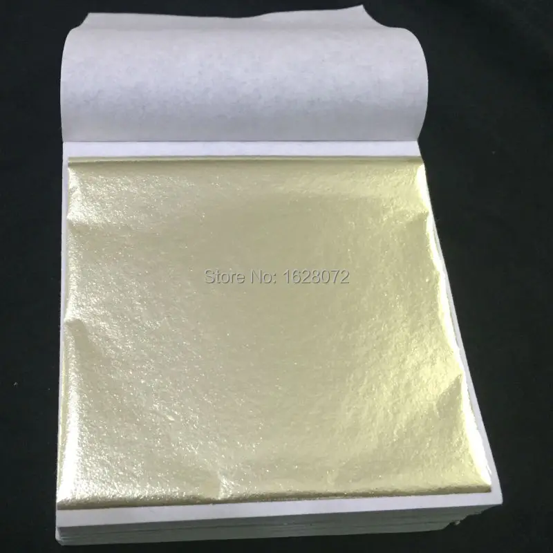 500 листов шампанского Серебряный лист для золочения мебели, 80x85mm