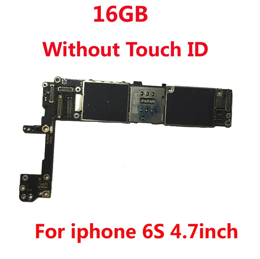 16GB-Without TouchID Для iPhone 6S оригинальная разблокированная материнская плата с/без touch ID 16 Гб 64 Гб 128 ГБ IOS системная логическая плата Бесплатный iCloud материнская плата - Цвет: 16GB-Without TouchID