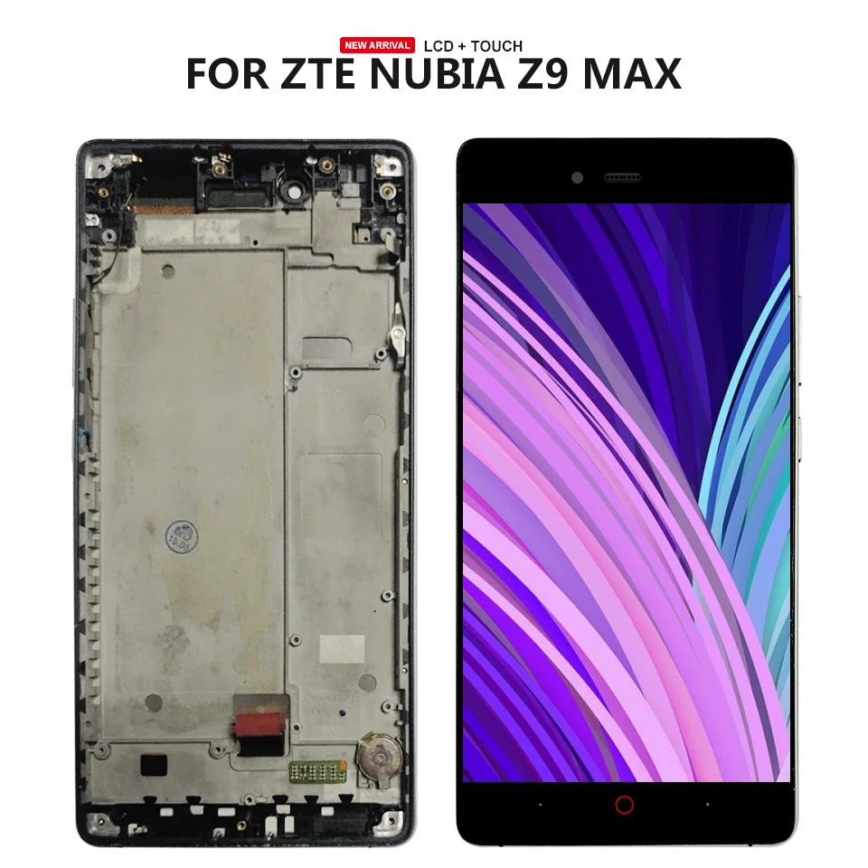 

For 5.5" ZTE Nubia Z9 Max NX510J NX512J LCD Display Digitizer Touch Panel Screen Assembly with Frame