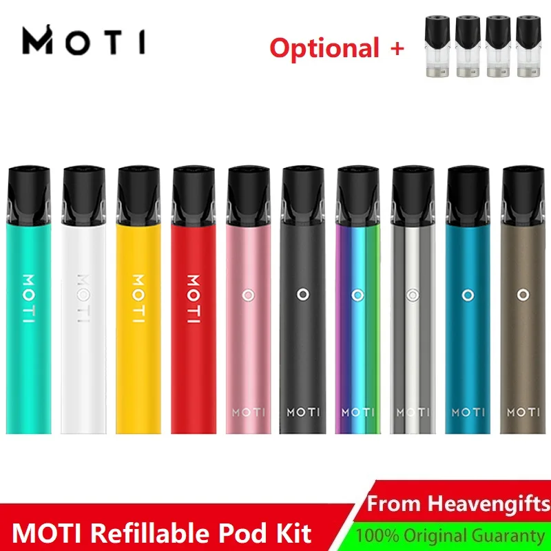 

Original MOTI Refillable Pod Vape Kit 500mAh Battery & 1.8ml pod System Pen Kit Vape Vaporizer Pen Kit vs Kubi Kit/ Renova Zero