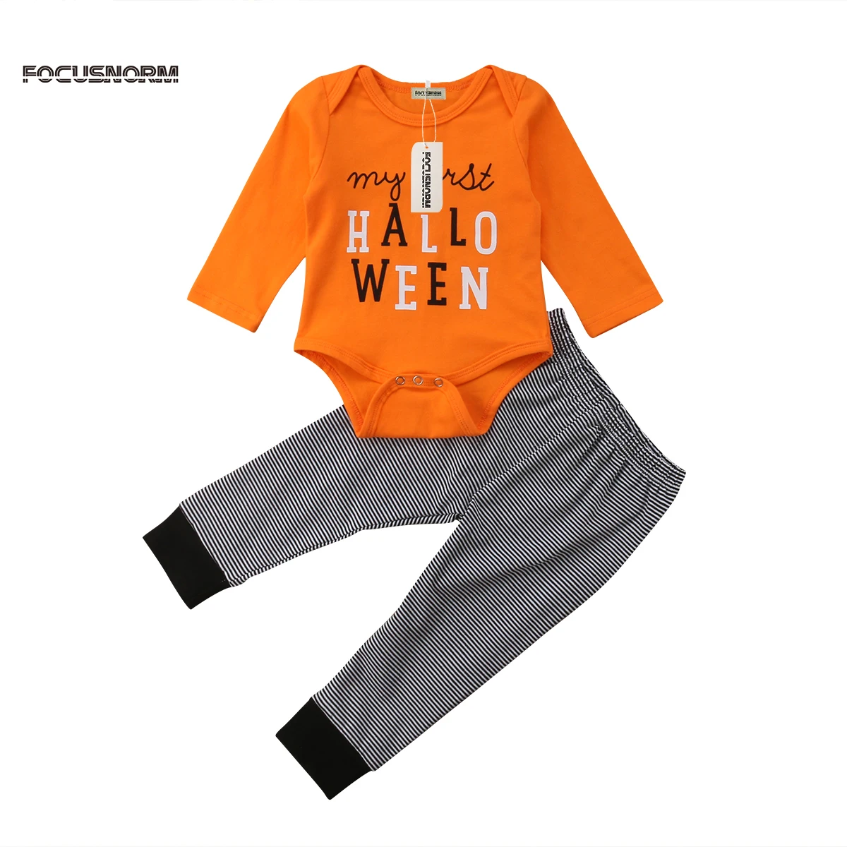 3Pcs Newborn Toddler Baby Boy Girl My First Halloween Romper Pants