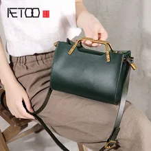 AETOO Original handbag mini bag new metal handbag handbag leather shoulder slung literary youth