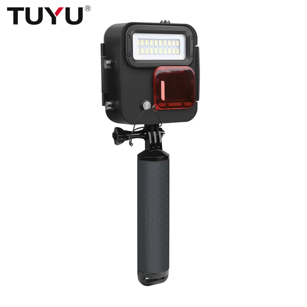 Camera Accessories Go Pro 4 Diving LED light with waterproof housing For Gopro Hero 4 GoPro 5 6 EKEN H9Plus H6s H5s plus H7s h8r