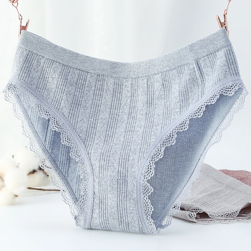 Wealurre Panties Sexy Underwear Women Lingerie Ropa Interior Feminina Bielizna Cotton Culotte Majtki Bezszwowe Mutande Donna - Цвет: Blue Gray