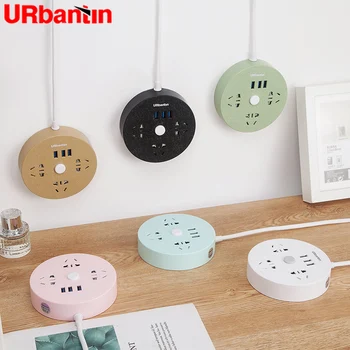 

Urbantin Power Strip 3USB 3AC Socket with Smart plug usb outlet Extension Socket Quick charge For xiaomi samsung with EU AU plug