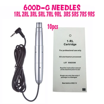 

10PCS 600D-G Clear Permanent Makeup needles 1/2/3/5/7/9RL 3/5/7/9RS for Tattoo Needles Eyebrow lips eyeliner Pen Machine Tips