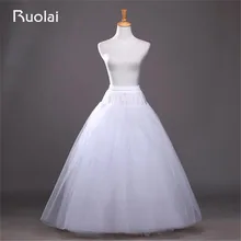 Cheap No Hoop White Bridal Petticoat Many Layers Crinoline Underskirt for Ball Gown Wedding Dresses Vintage Dress Wear WP3