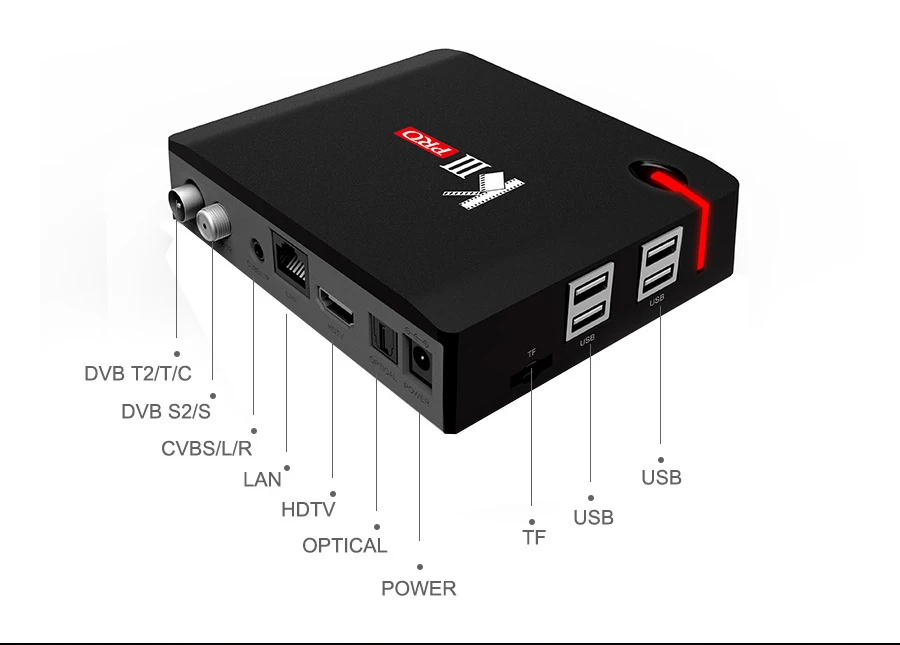 KIII PRO DVB-S2 DVB-T2 DVB-C декодер Кода Android 7,1 ТВ коробка 3 Гб оперативной памяти, 16 Гб встроенной памяти, K3 Pro Amlogic S912 Octa Core 64bit 4K комбинированный набор компьютерной приставки к телевизору