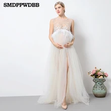 Nouvelle Maternité Photographie Props De Maternité Robes Voile Maxi Robes Sans Manches Femmes Enceintes Robe Grossesse Séance Photo