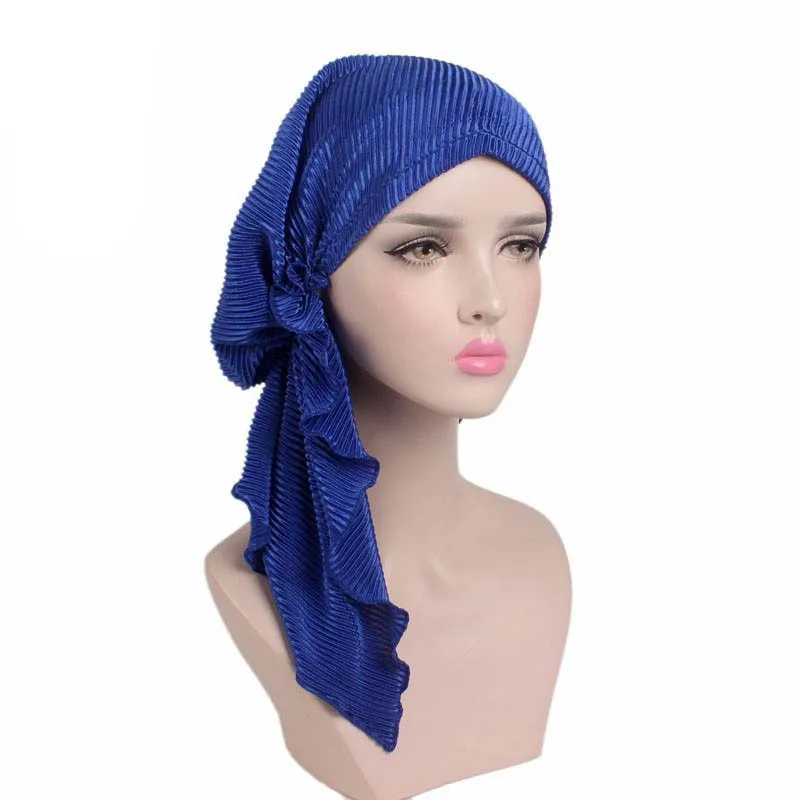 Мусульманская женская шапка-тюрбан с рюшами, шарф, хлопковая шапочка при химиотерапии, чепчик для химиотерапии, шапки, бандана, головной платок, повязка на голову, раковая выпадение волос