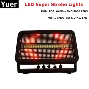 Prijzen LED Dj Lichten 1400W Krachtige RGB DMX Strobe Lichten Stadium Zaklamp LED Disco Verlichting DMX 512 Controle Stroboscoop Voor party Licht