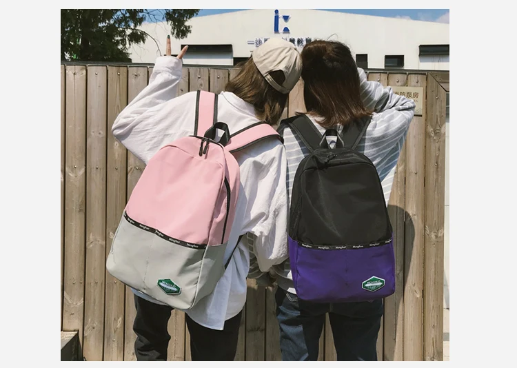 Menghuo Panelled Backpack Women School Backpack for Teenage Girl Fashion Men Travel Bag Unisex Rucksack Bolsas Mochila Sac A Dos_34
