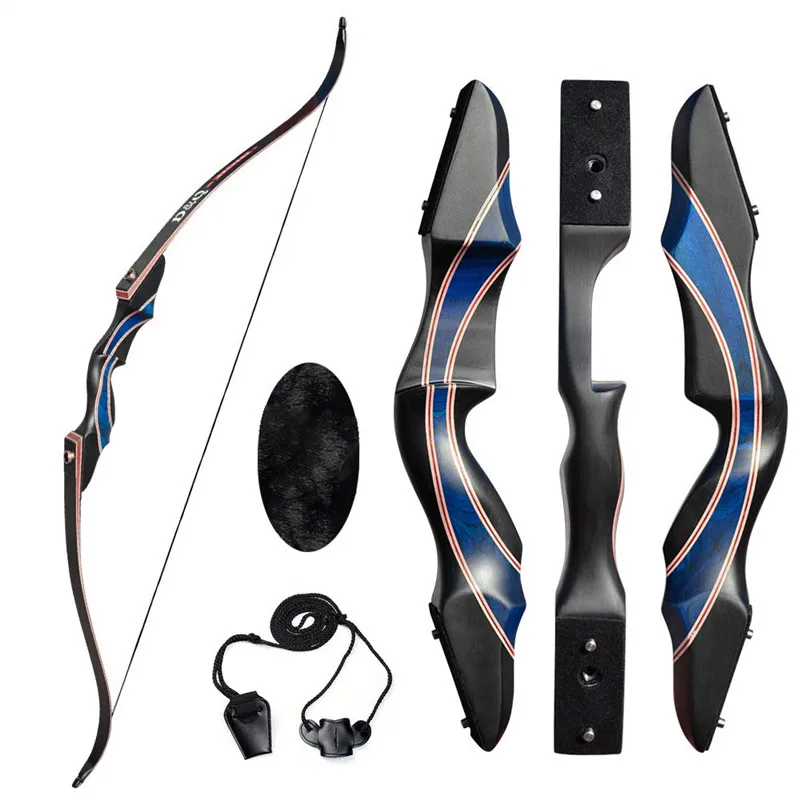 

American Hunting Recurve Bow 30-50lbs for Adult Men Women Right Hand Shooting Training Pratice Takedown Wooden Longbow