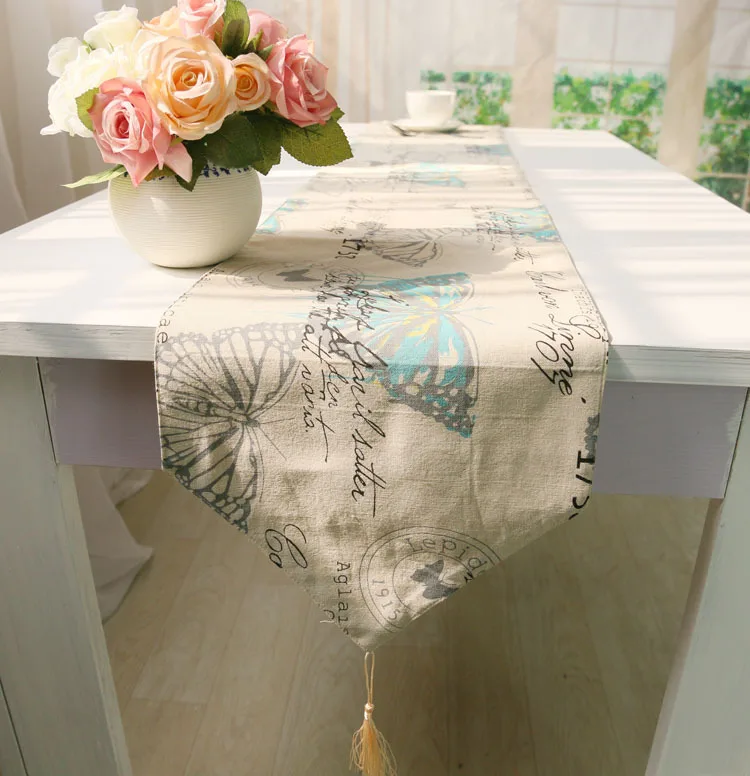 Modern Table runner With Tassel Wedding Hotel Banquet Party Home Luxury