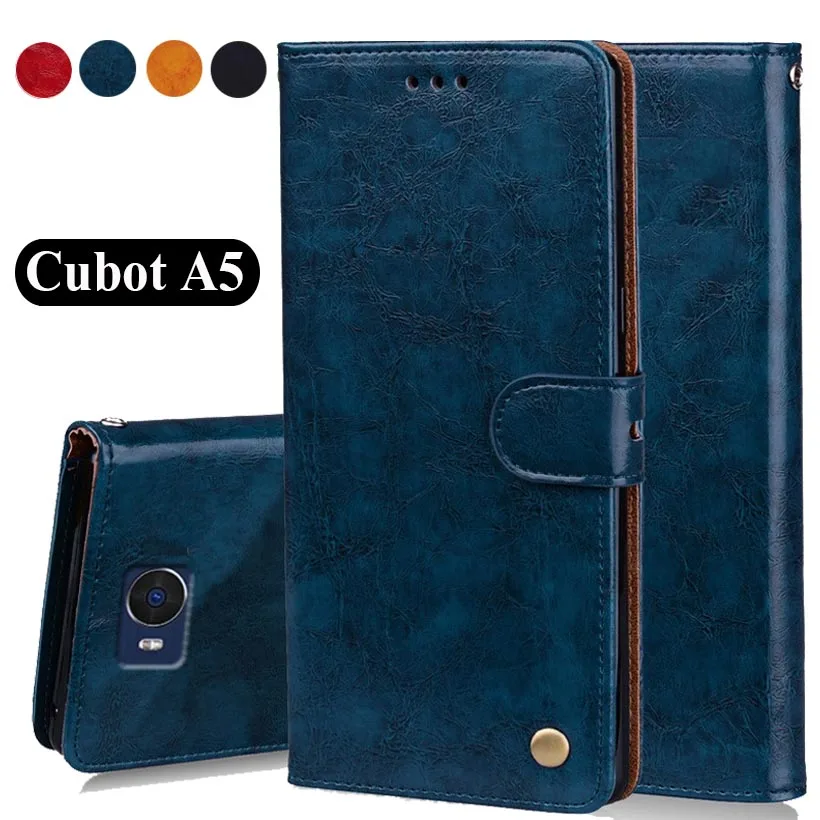 

Luxury Wallet Case For Cubot A5 Book Case 5.5" PU Leather Slip-resistant Retro Flip Back Cover Case W02