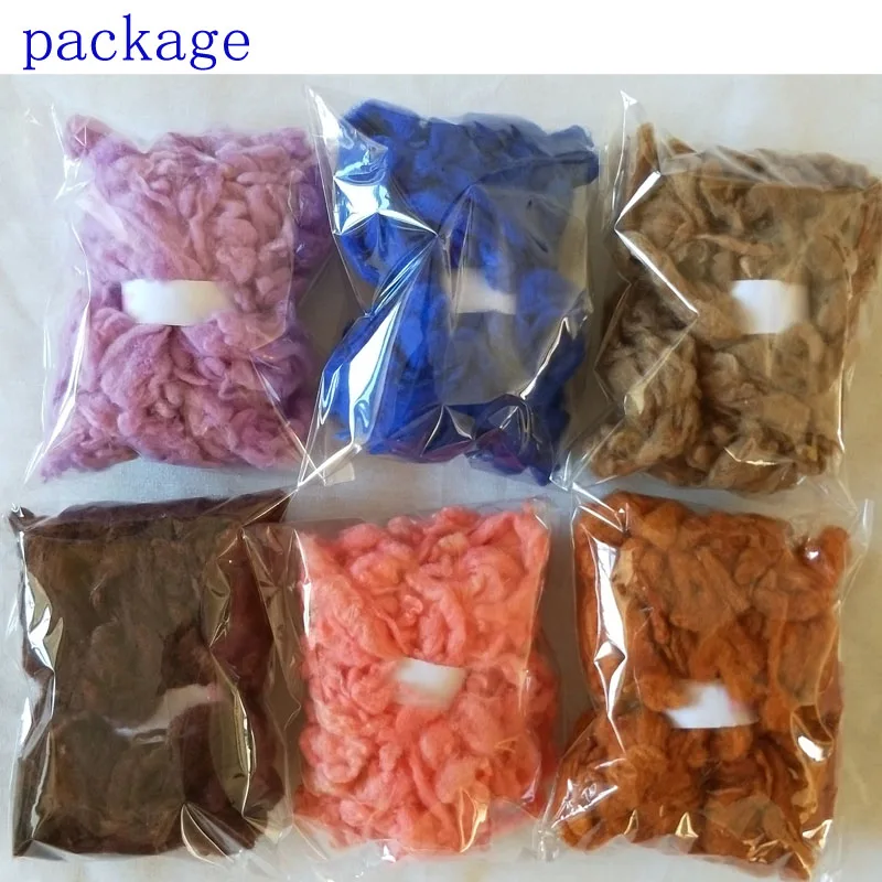Felting Wool Fibre alpaca curly wool FIBER for wool felt 50G 100G Please choose color number