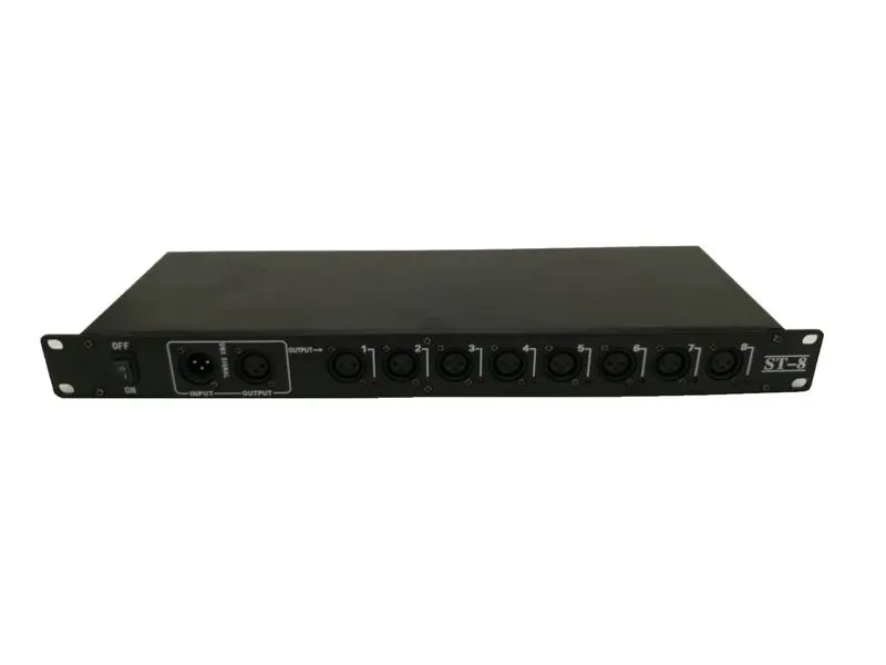 

Rasha Hot Sale Stable Updated DMX8/4 Way Light Signal Splitter DMX Amplifier DMX512 Distribution For Stage Light Moving Head