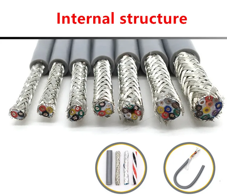 Экранированная витая пара кабель 22AWG 20AWG 18AWG 2-8 ядер towline кабель ПВХ мягкий провод изгиб и коррозионно-стойкий медный провод