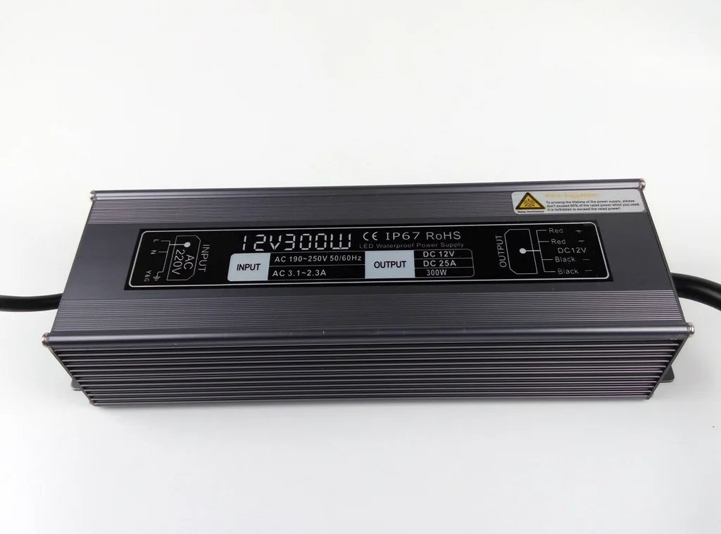300W 12V Waterproof led power supply for LED lights Waterproof Power Supply IP67 for led strip