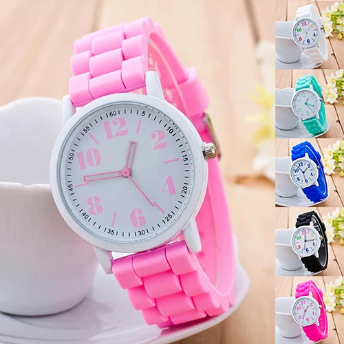 

Kids Girls' Fashion Silicone Strap Arabic Number Sport Casual Quartz Wrist Watch smt 89