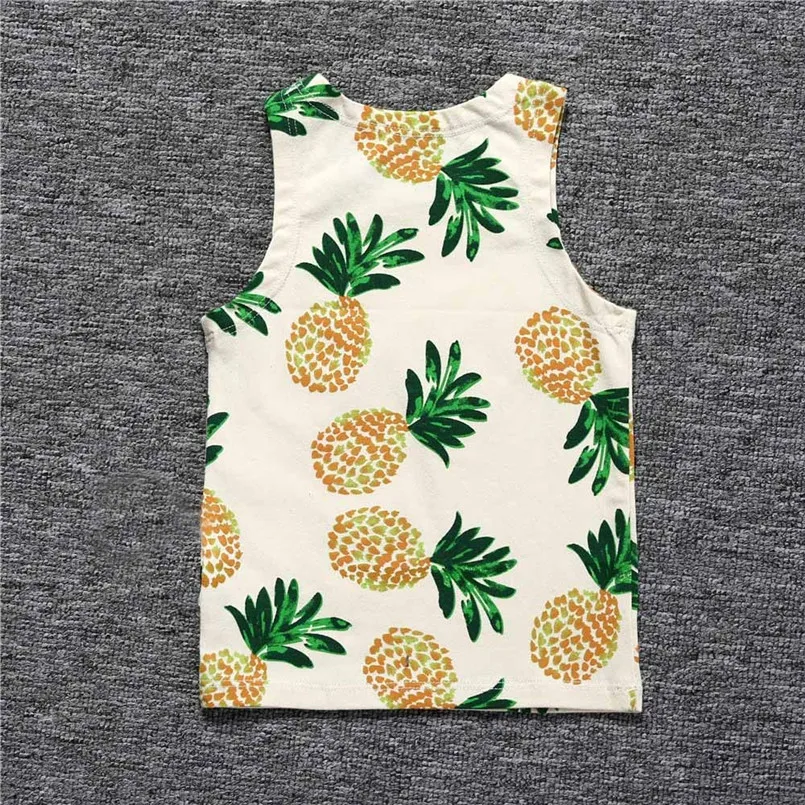 2018 New Fashion Toddler Baby Kids Newborn Baby Girl Boy Sleveeless Pineapple Print Vest Tops Outfits Clothes #30O30 #F (6)