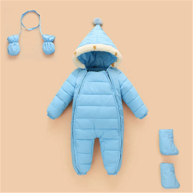 

Winter Baby Down Cotton Rompers Kids Jumpsuit Boy Thick Costume Outerwear Infant Snowsuit Children Ski Suit Girls Warm Wear P133
