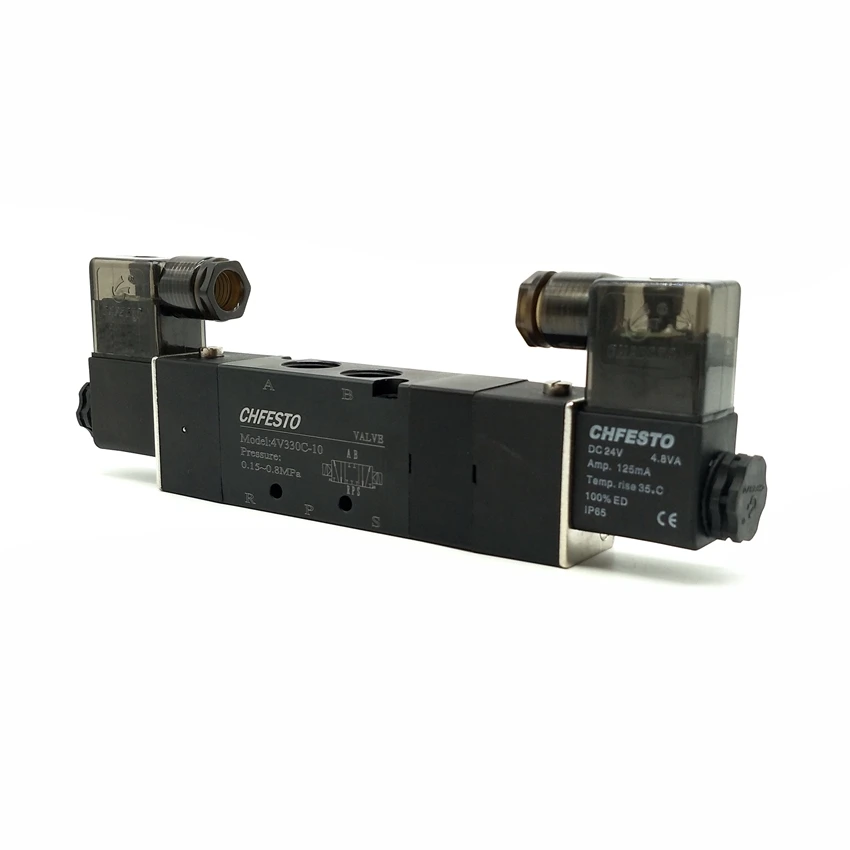 

Solenoid Valve 4V330C-10 5/3 Way AC220V AC110V DC24V DC12V Pneumaitc Solenoid Valve