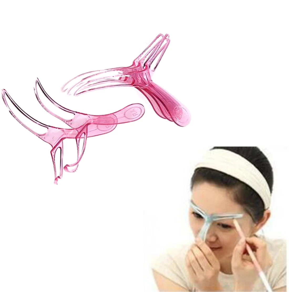 

Reusable Design Eyebrows Eye Brow Make Up Model Template 1 Pc Pink Eyebrow Stencils Shaping Grooming Styling Tool